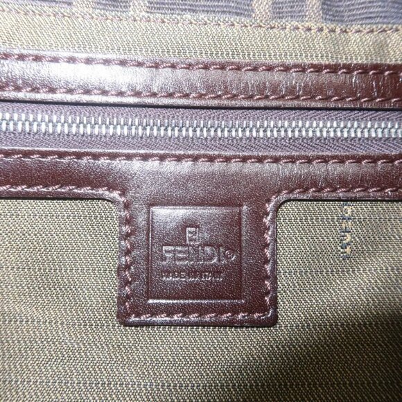Authentic FENDI Zucca Canvas Leather Shoulder - Picture 4 of 16